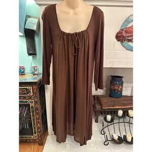 VINTAGE 90's Y2K MIDNIGHT CAROLE HOCHMAN SATIN TOUCH MODAL NIGHTGOWN DRESS S